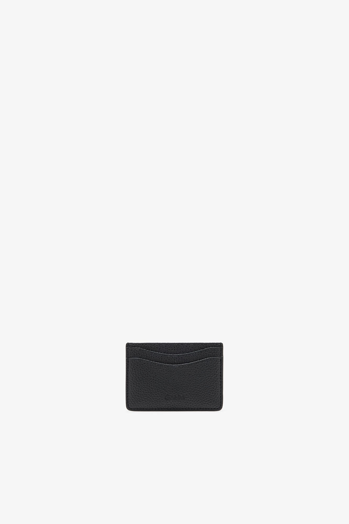 GANNI Sale Black Card Holder in Grained Black