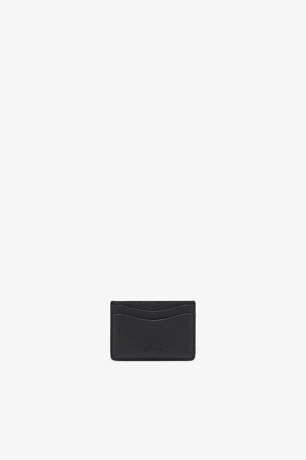 GANNI Sale Black Card Holder in Grained Black
