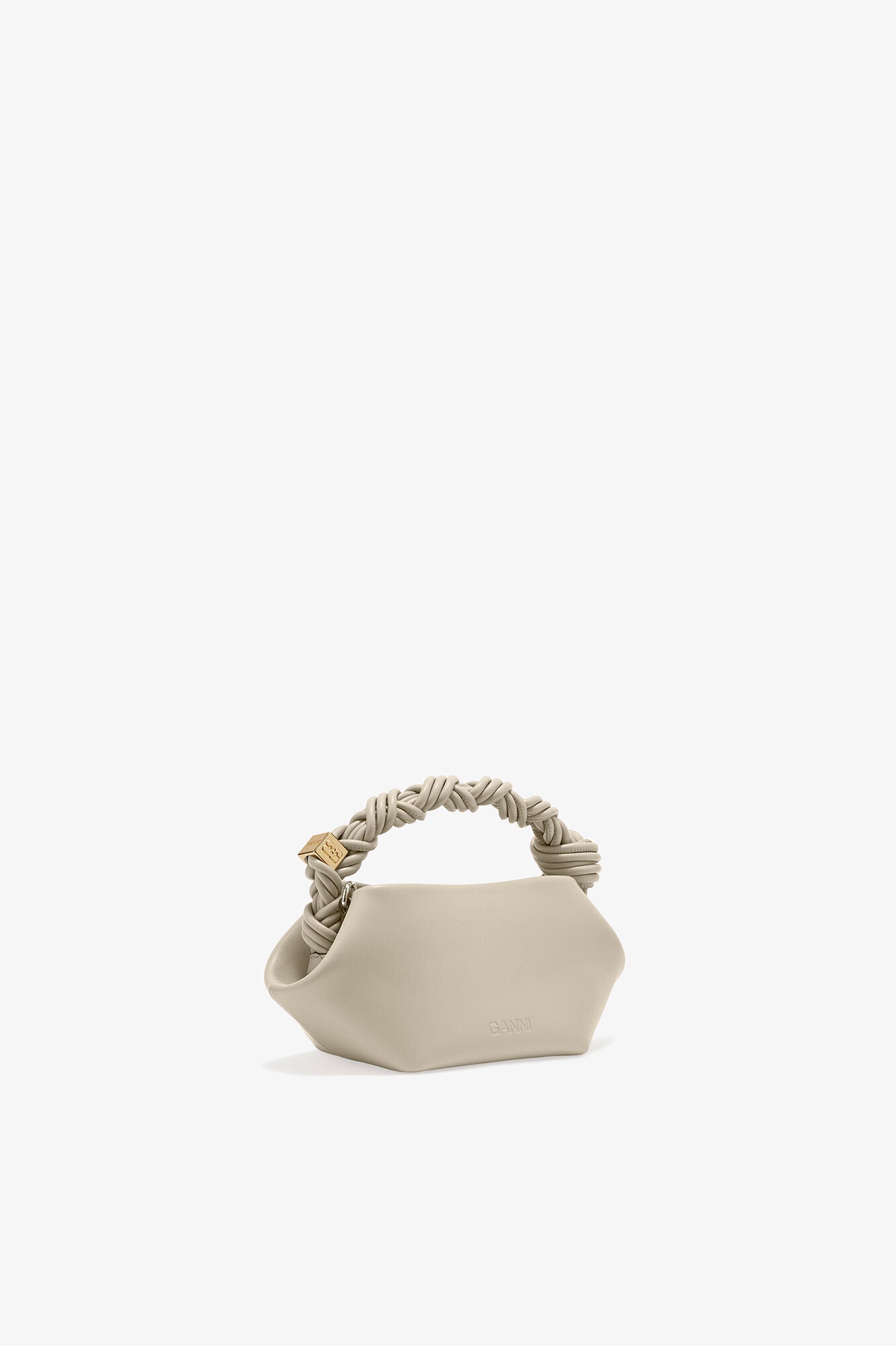 GANNI Discount Oyster Gray Light Grey Mini Bou Bag