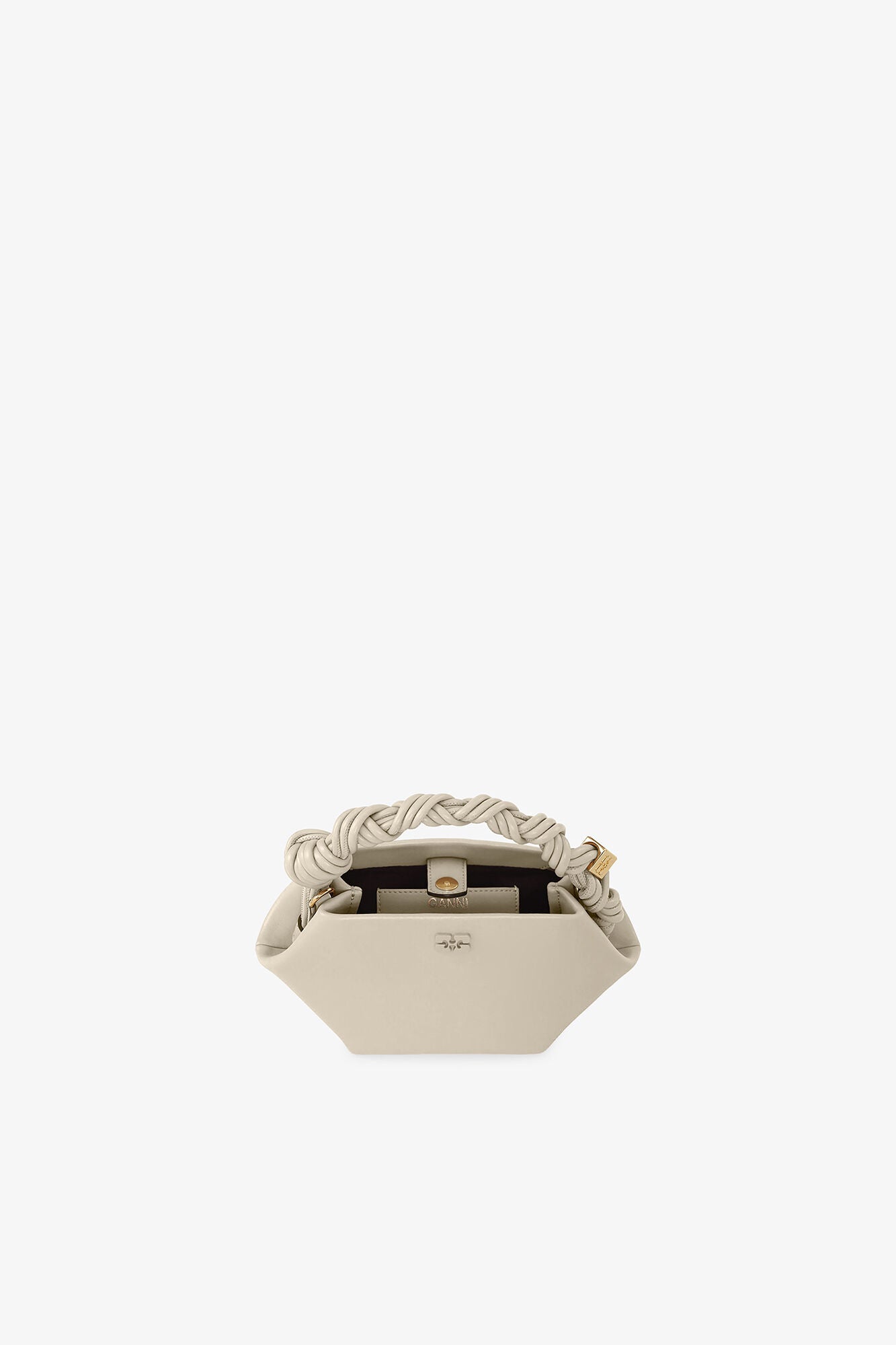 GANNI Discount Oyster Gray Light Grey Mini Bou Bag