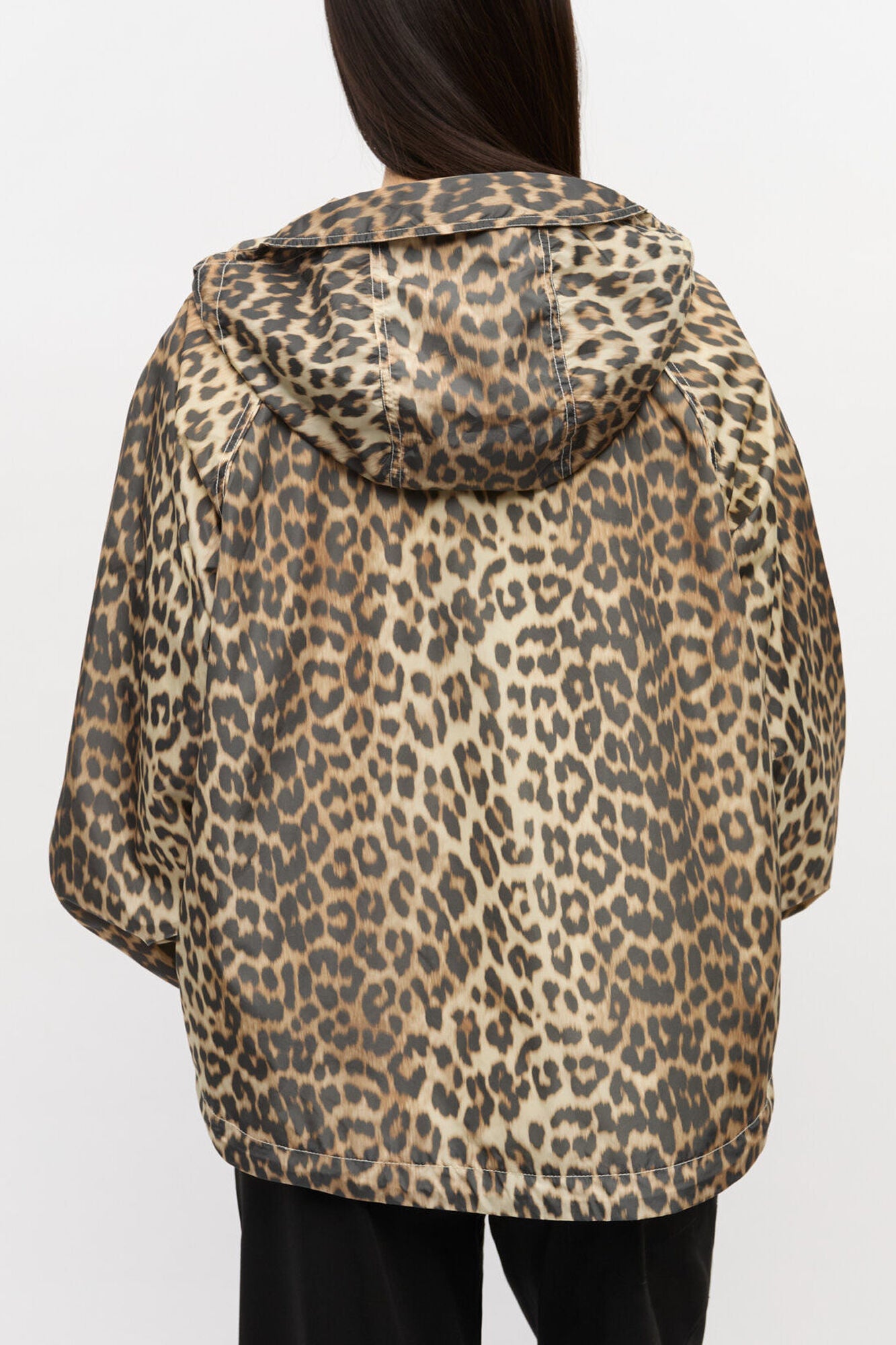 GANNI On Sale Leopard Print Nylon Jacket