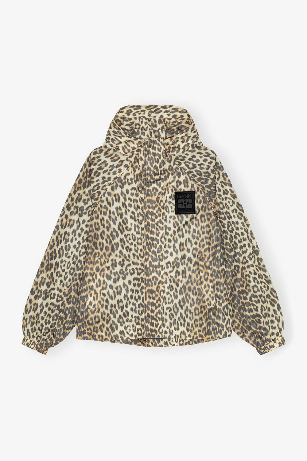 GANNI On Sale Leopard Print Nylon Jacket