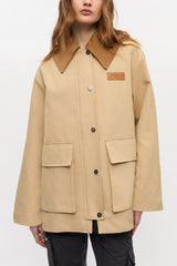 GANNI For Sale Camel Twill Midi Jacket