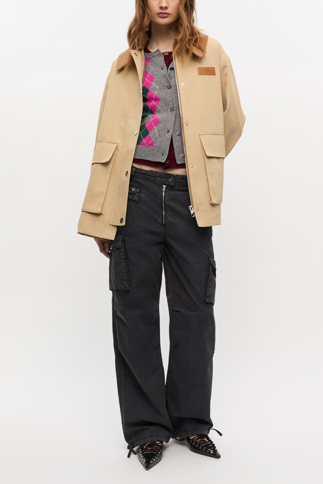 GANNI For Sale Camel Twill Midi Jacket