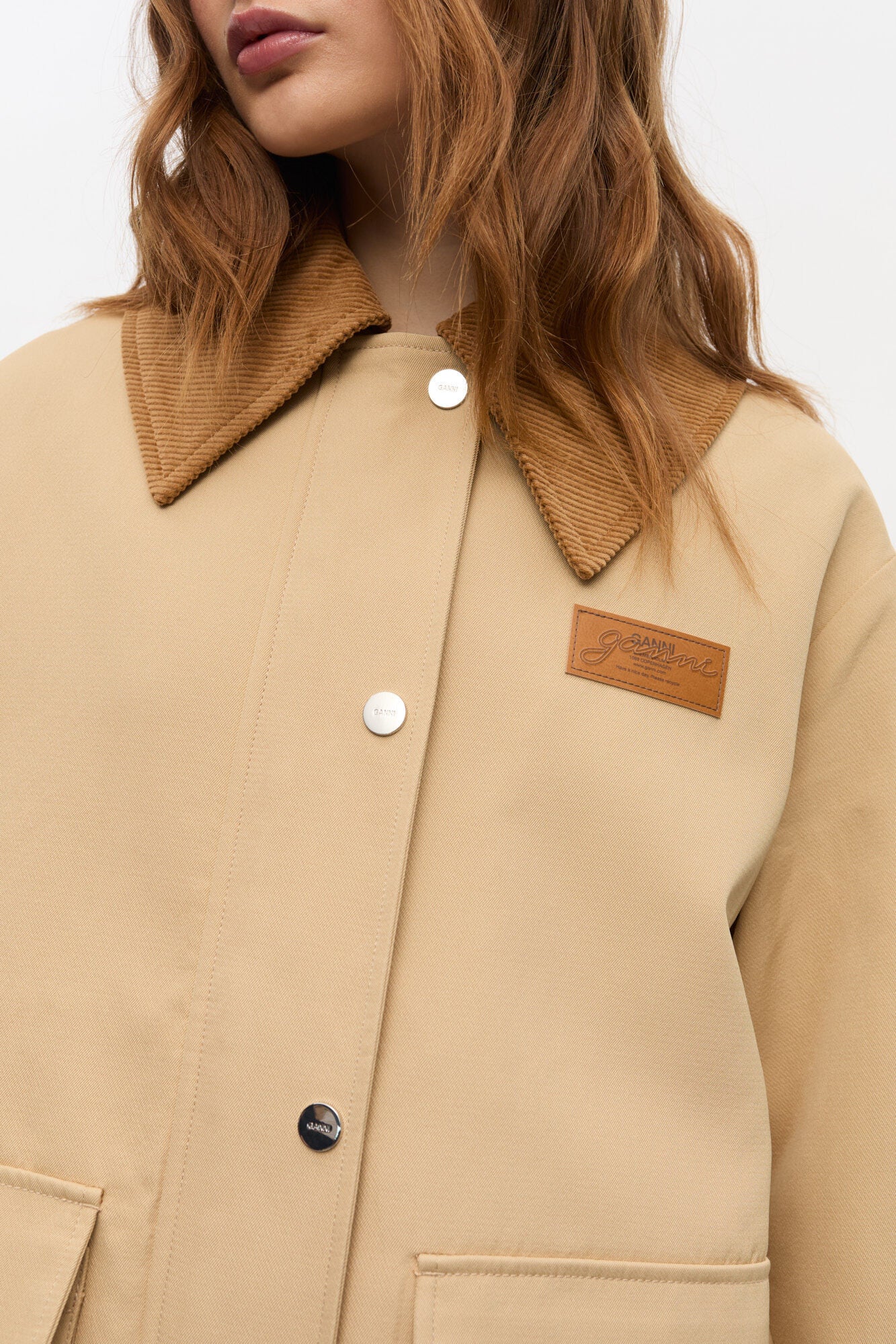 GANNI For Sale Camel Twill Midi Jacket