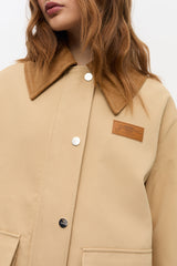 GANNI For Sale Camel Twill Midi Jacket