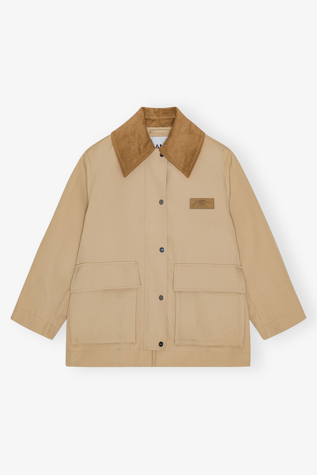 GANNI For Sale Camel Twill Midi Jacket
