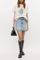 GANNI Outlet Ivory Grapes Print T-shirt