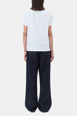 GANNI Sale White Basic Jersey Leopard Relaxed T-shirt