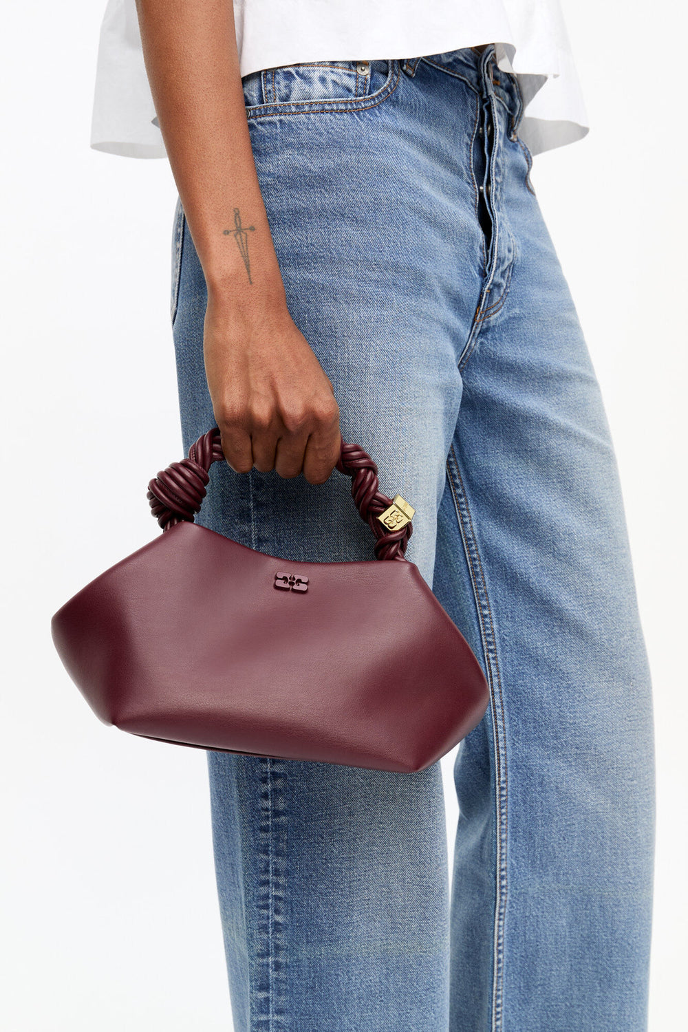 GANNI On Sale Burgundy Burgundy Small Bou Bag