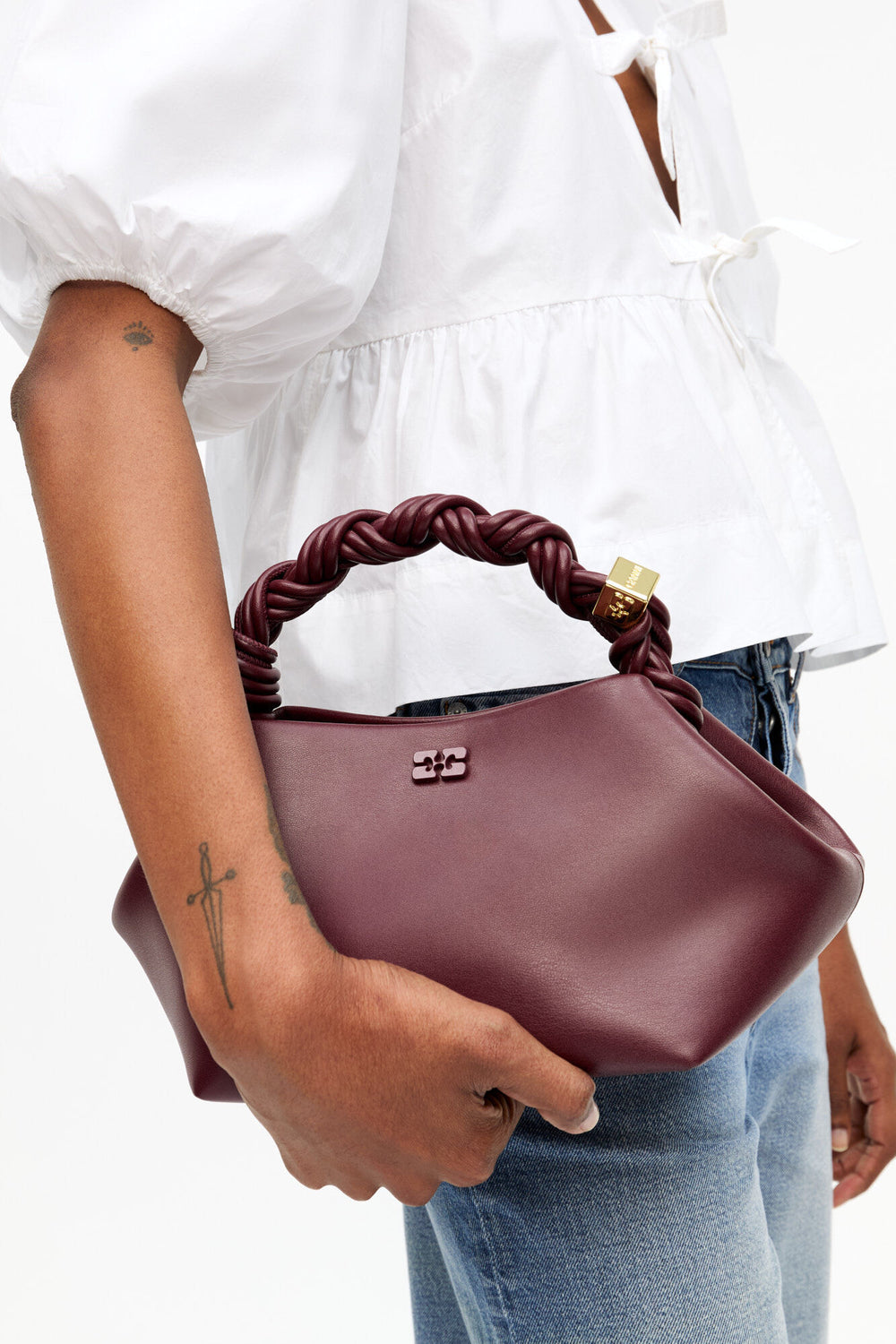GANNI On Sale Burgundy Burgundy Small Bou Bag