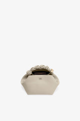 GANNI Outlet Oyster Gray Light Grey Small Bou Bag