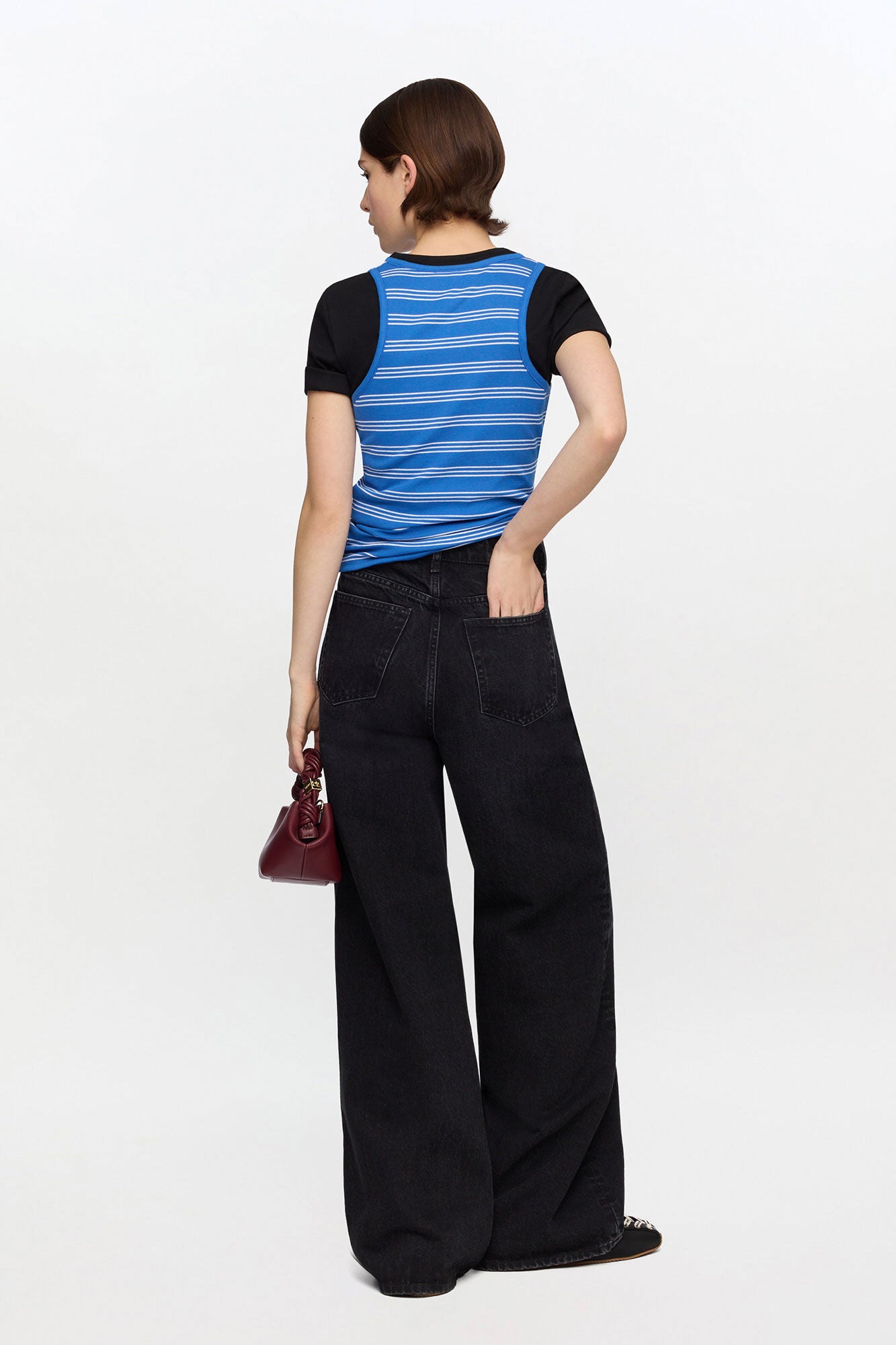GANNI New Lari Jeans in Black Rigid Denim