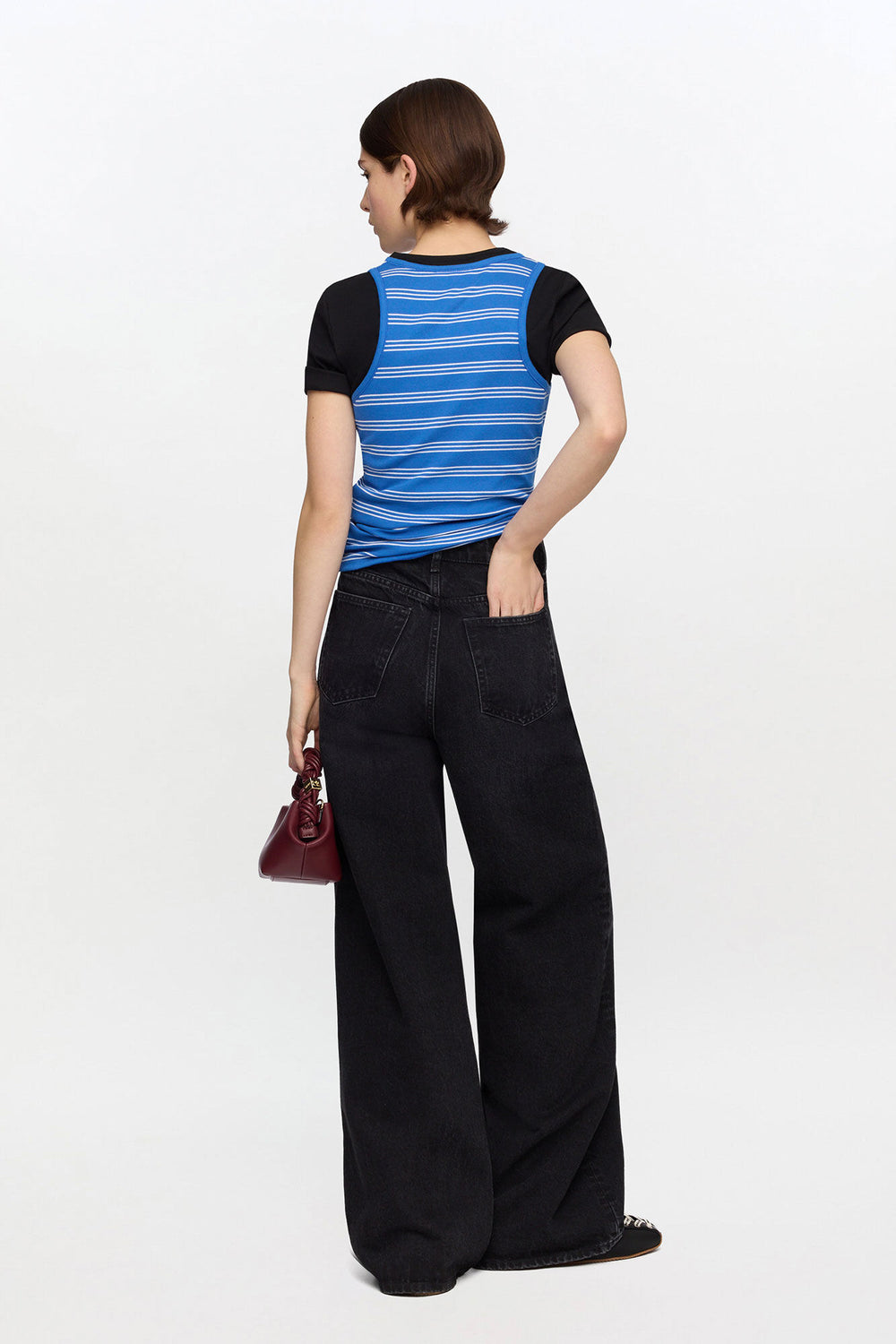 GANNI New Lari Jeans in Black Rigid Denim