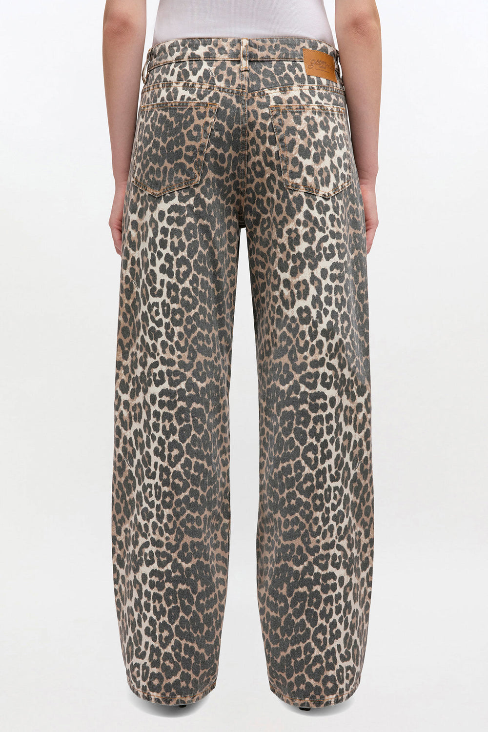 GANNI For Sale Izey Jeans in Leopard Print
