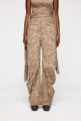 GANNI Outlet Pants in Printed Cotton
