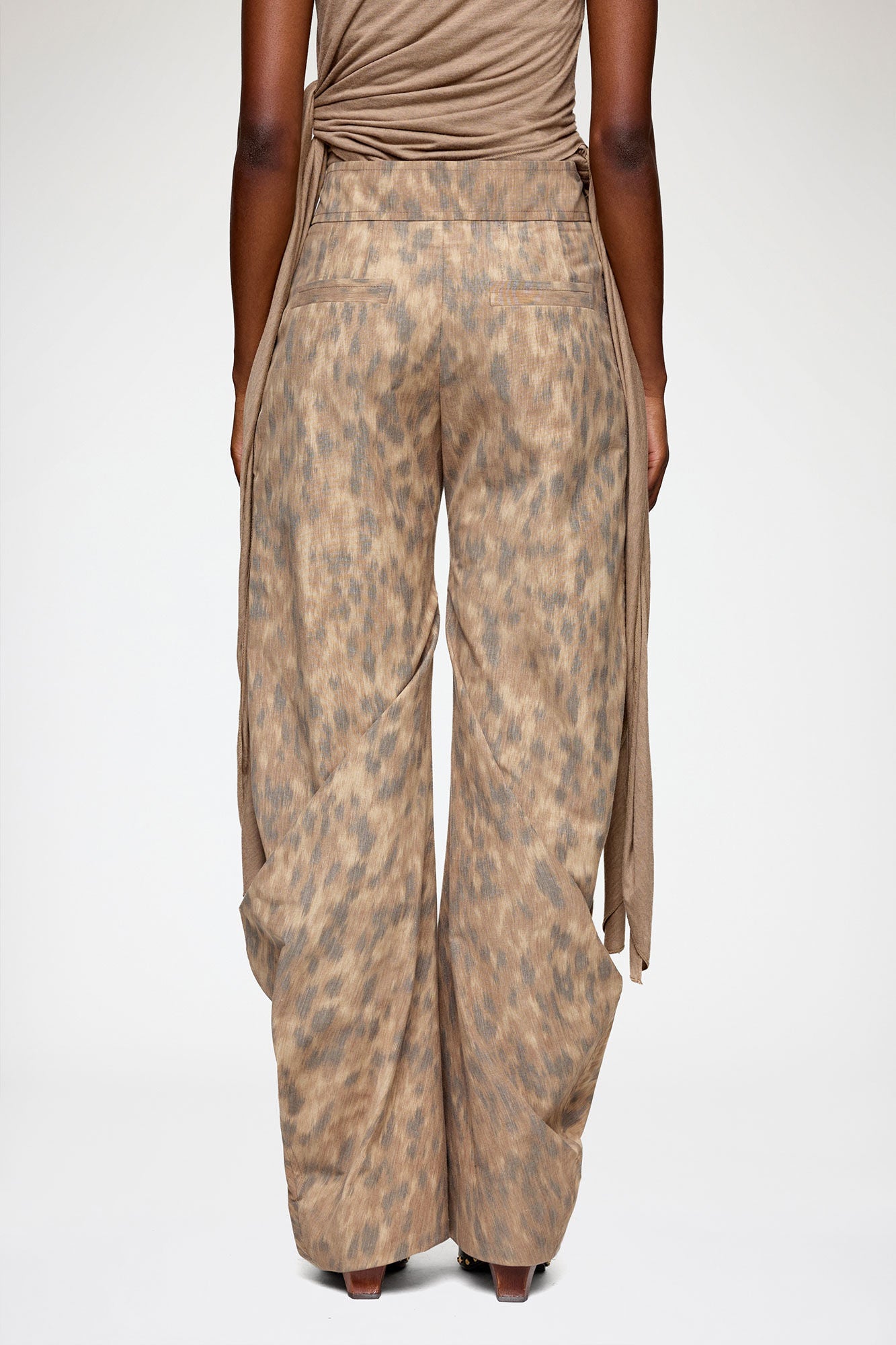GANNI Outlet Pants in Printed Cotton