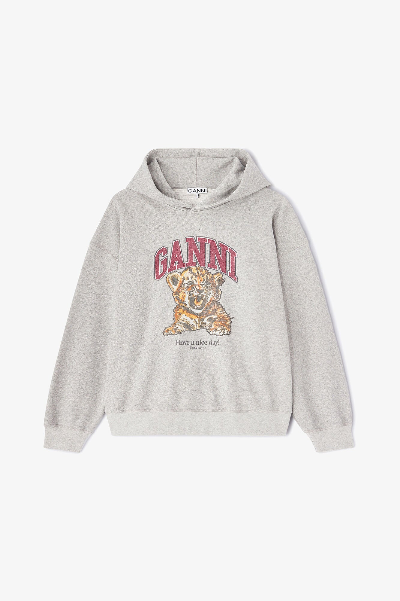 GANNI us Grey Tiger Hoodie
