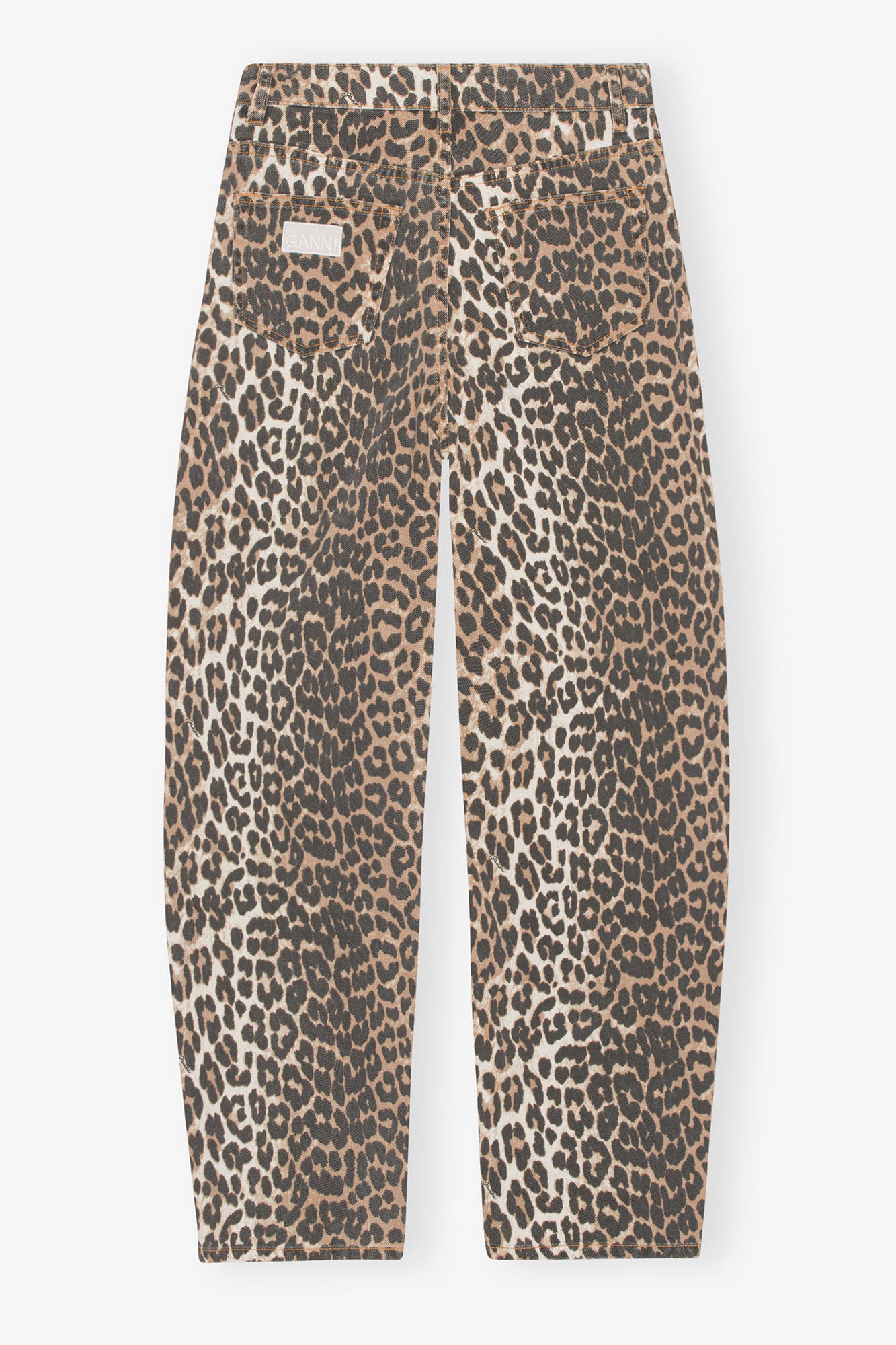 GANNI Online Stary Jeans in Leopard Print