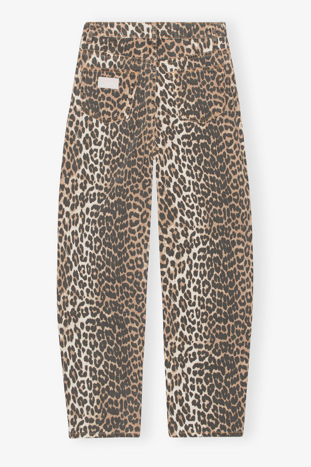 GANNI Online Stary Jeans in Leopard Print