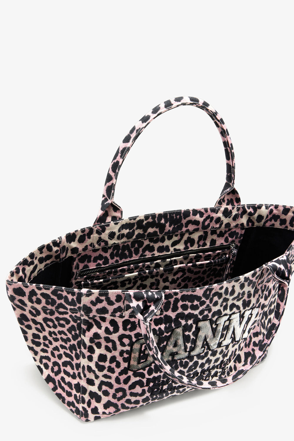GANNI On Sale Bleached Mauve Leopard Medium Tote