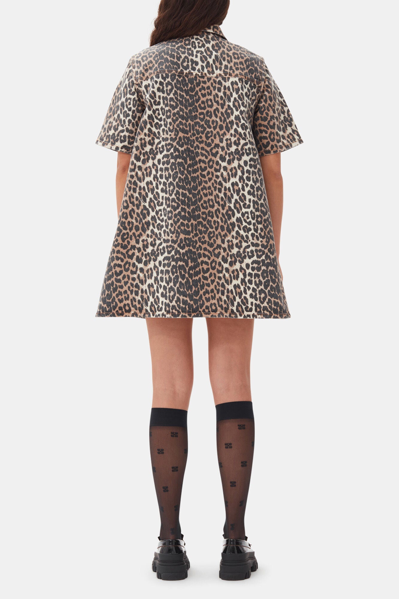 GANNI Online Leopard Mini Dress