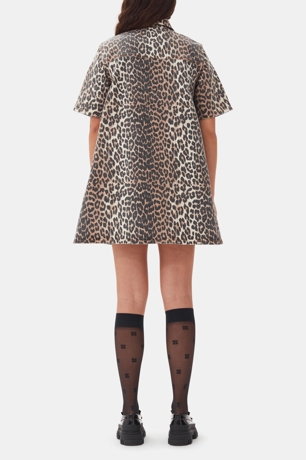 GANNI Online Leopard Mini Dress