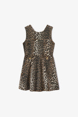 GANNI Sale Leopard Denim Mini Dress