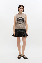 GANNI Sale Graphic Wool Vest