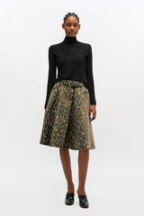 GANNI On Sale Leopard Denim Wrap Skirt