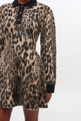 GANNI us Polo Dress in Leopard