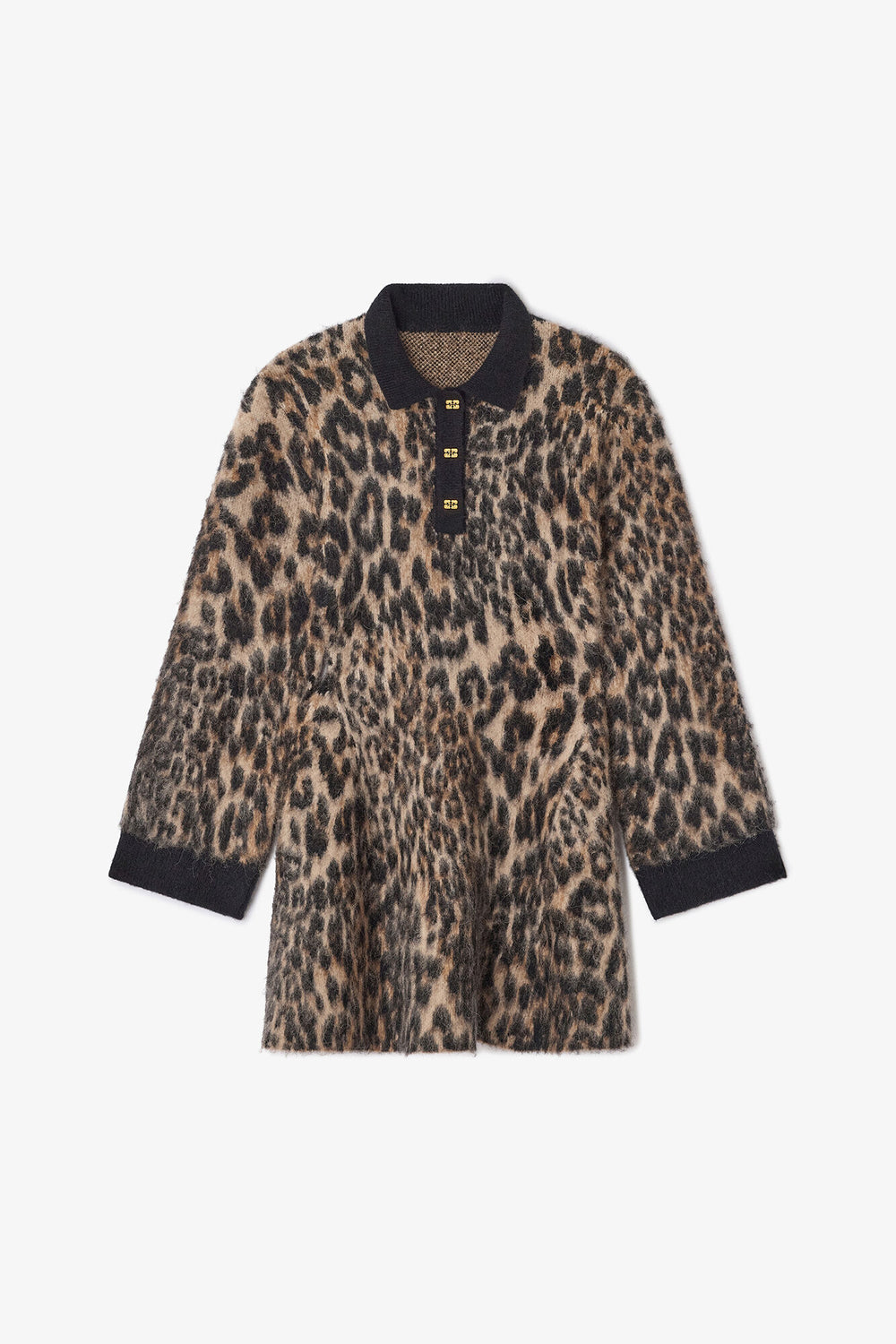 GANNI us Polo Dress in Leopard