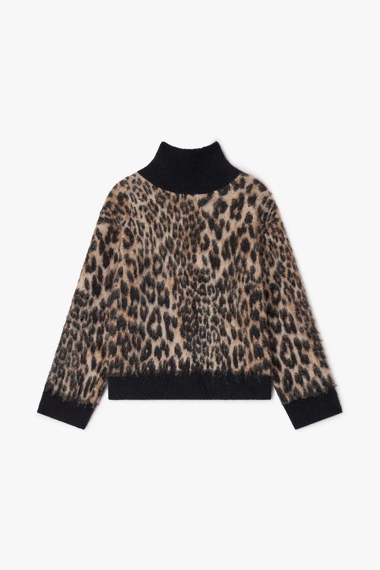 GANNI Discount Leopard Open Back Sweater