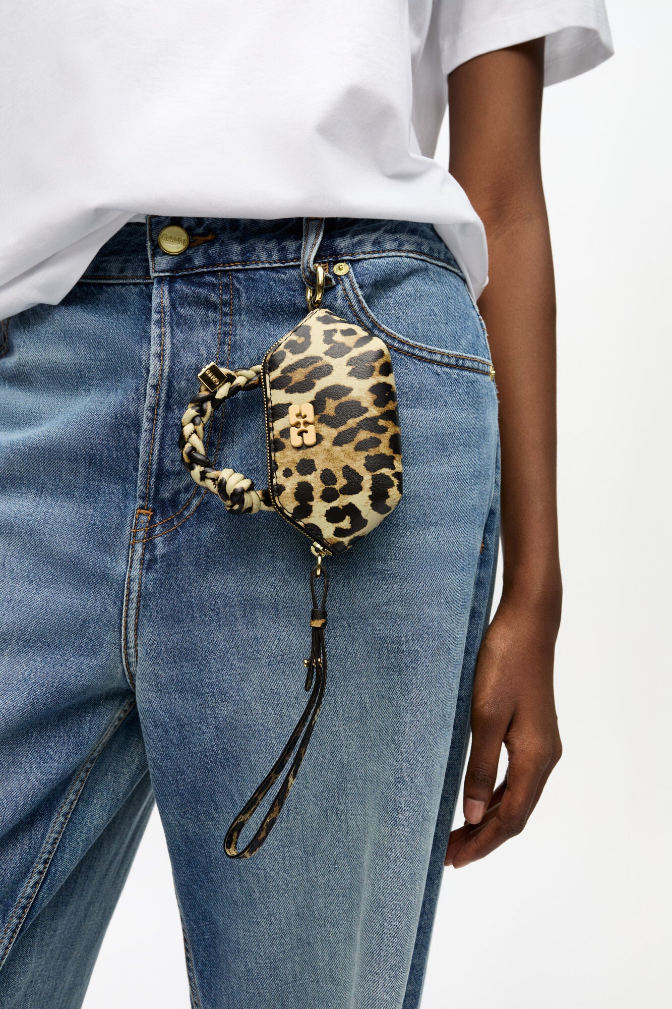 GANNI For Sale Leopard Leopard Nano Bou Bag