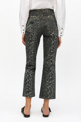 GANNI Outlet Grey Leopard Betzy Jeans