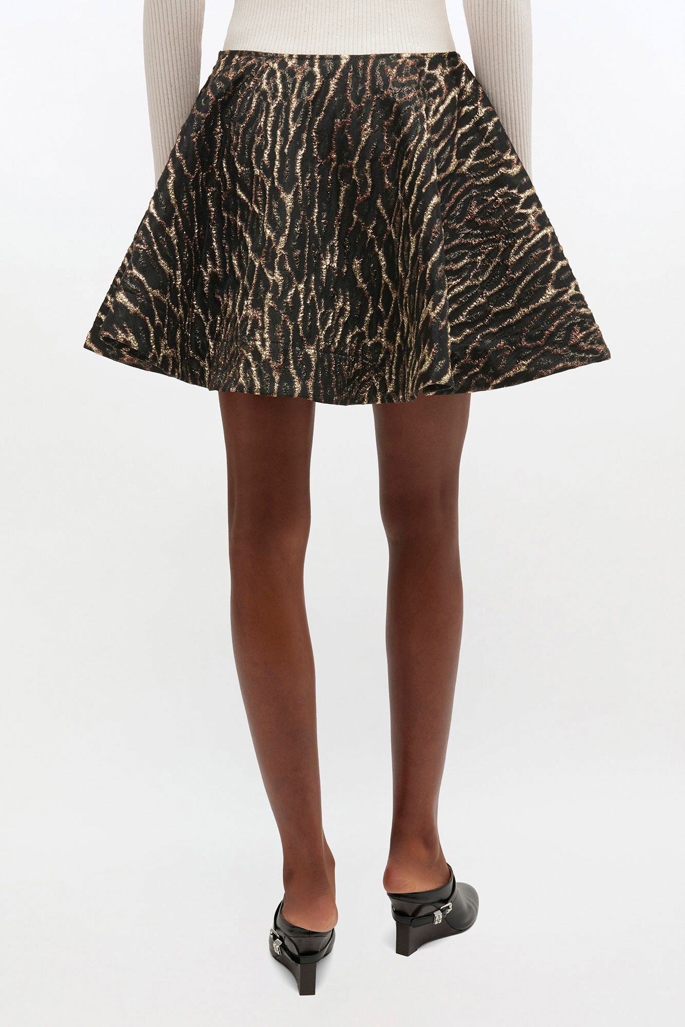 GANNI Sale Metallic Cloque Circle Skirt