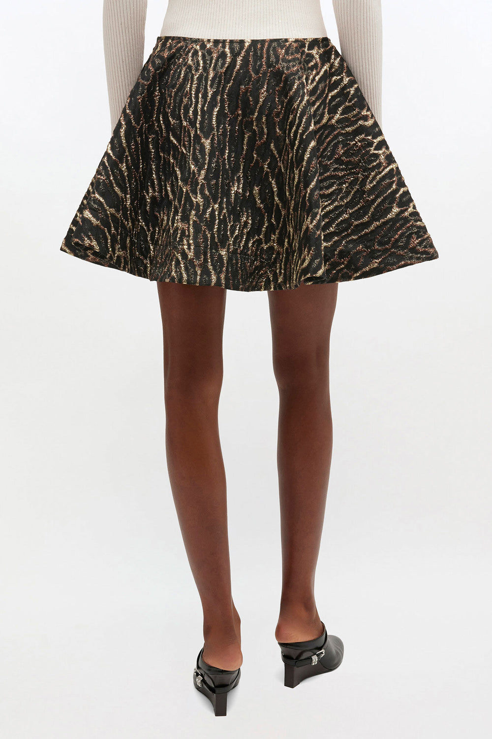 GANNI Sale Metallic Cloque Circle Skirt