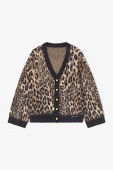 GANNI On Sale Leopard V-neck Cardigan
