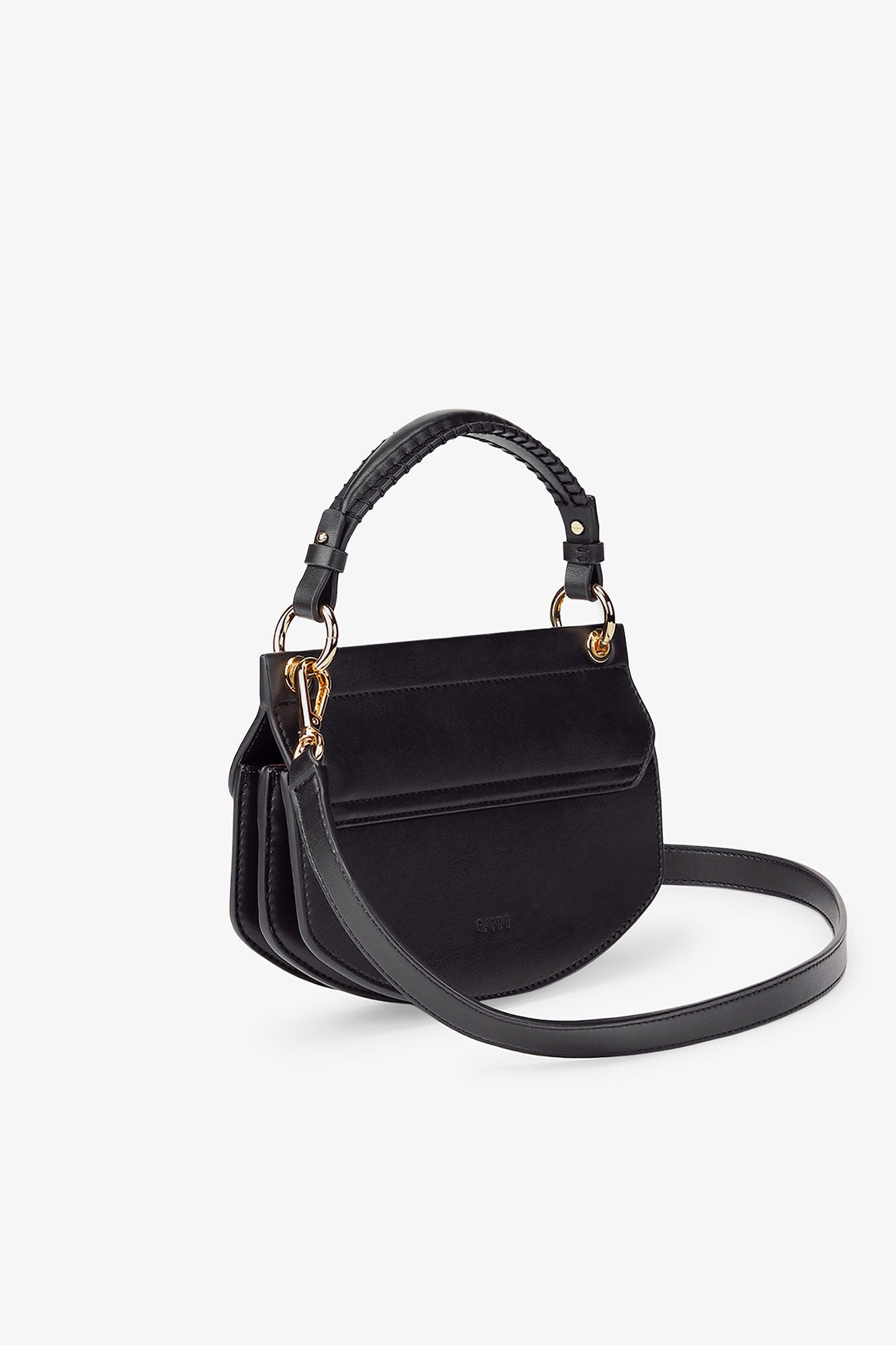 GANNI Online Black Black Mini Top Handle Apo-G Bag