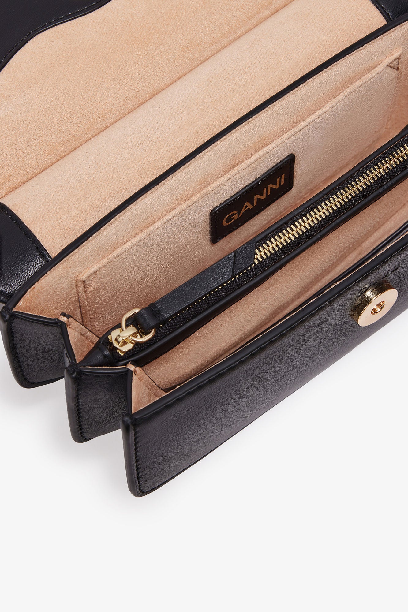 GANNI Online Black Black Mini Top Handle Apo-G Bag