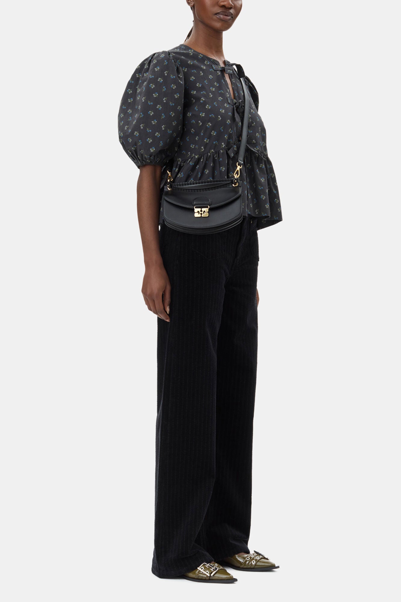 GANNI Online Black Black Mini Top Handle Apo-G Bag