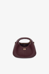 GANNI Discount Port Royale Mini Hobo Bag in Burgundy