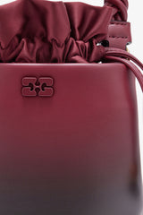 GANNI On Sale Tawny Port Red Gradient Mini Bou Bucket Bag