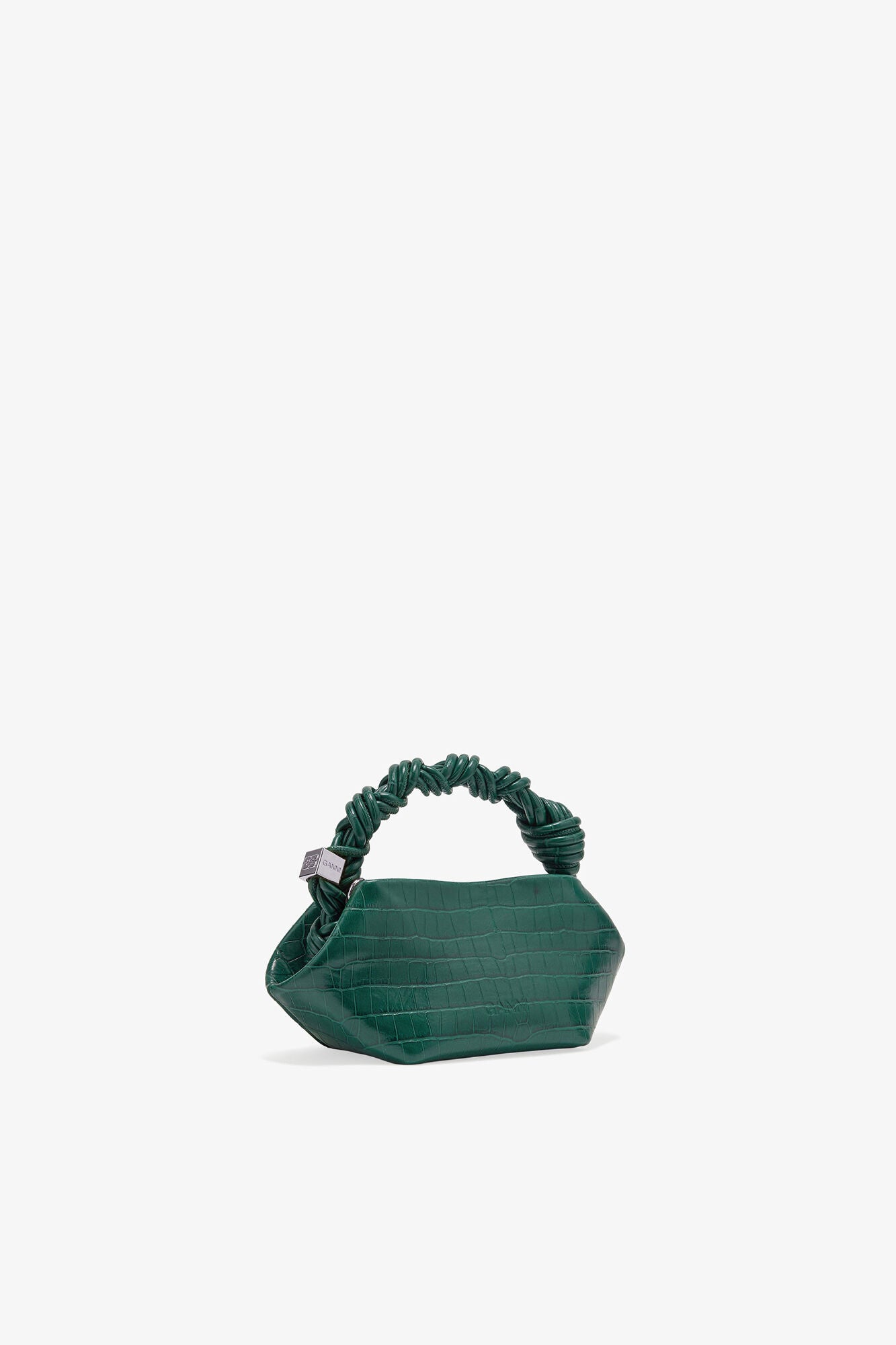 GANNI Online Pineneedle Green Croco Patent Mini Bou Bag