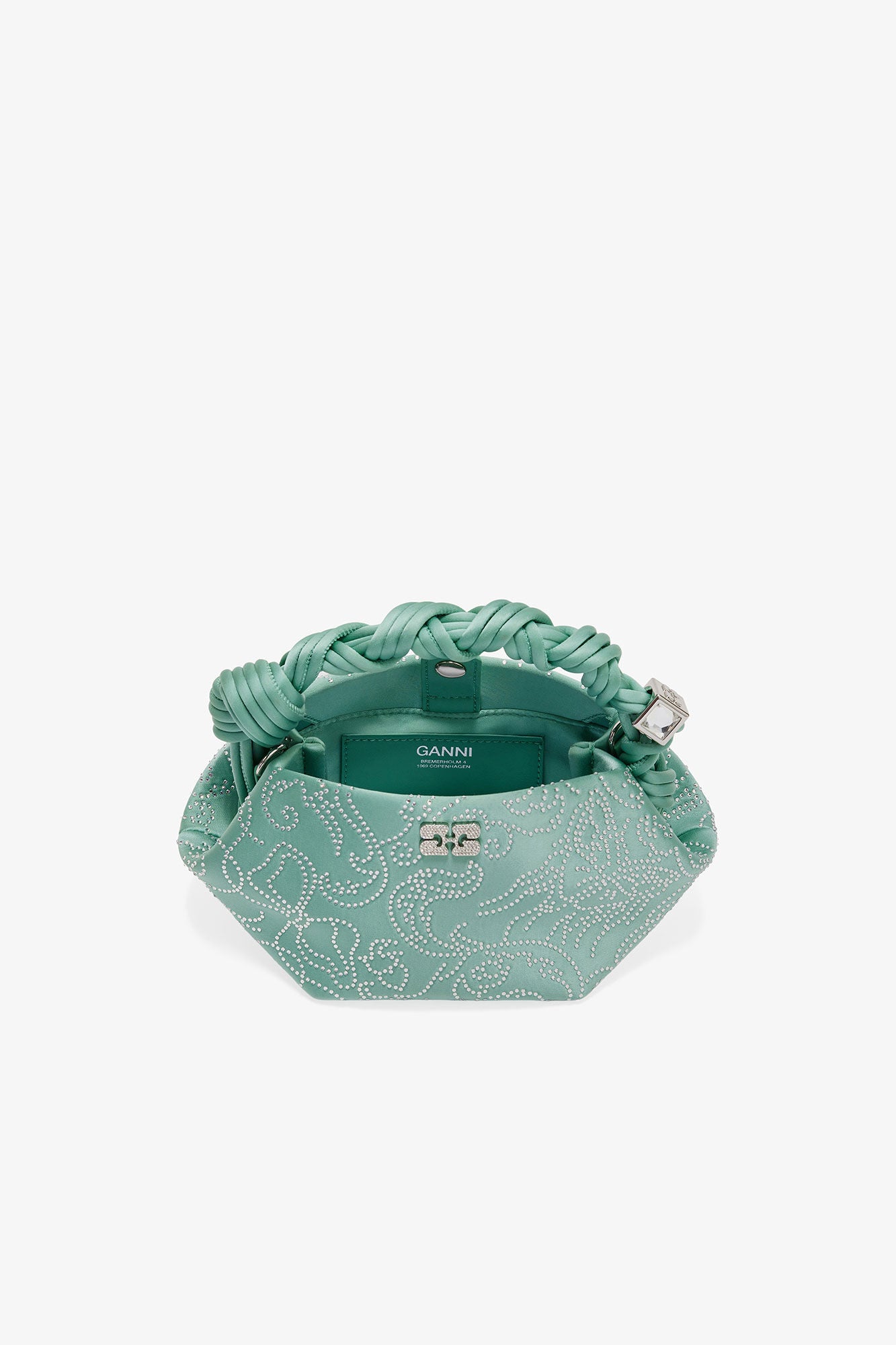 GANNI Sale Brook Green Green Rhinestone Mini Bou Bag