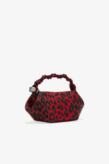 GANNI Discount Racing Red Red Leopard Mini Bou Bag