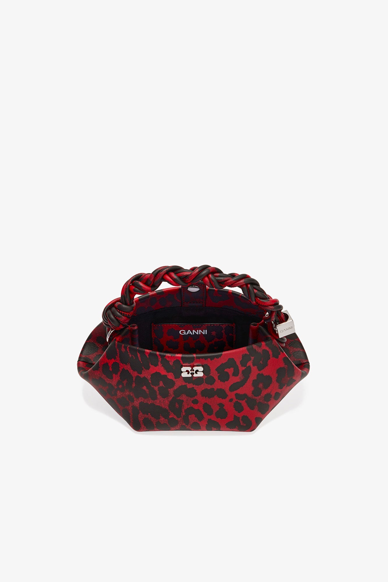 GANNI Discount Racing Red Red Leopard Mini Bou Bag