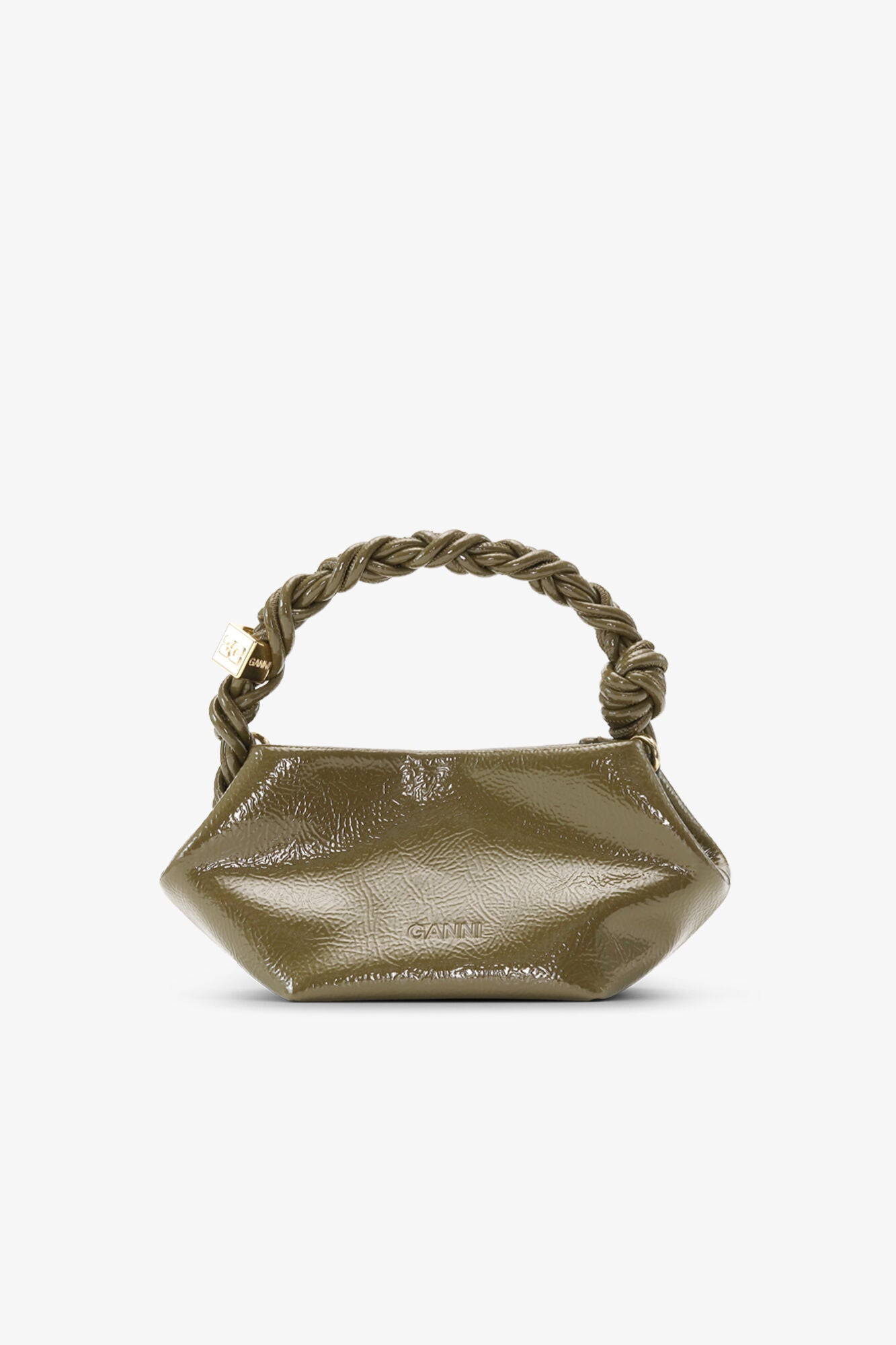 GANNI Outlet Military Olive Olive Green Mini Bou Bag