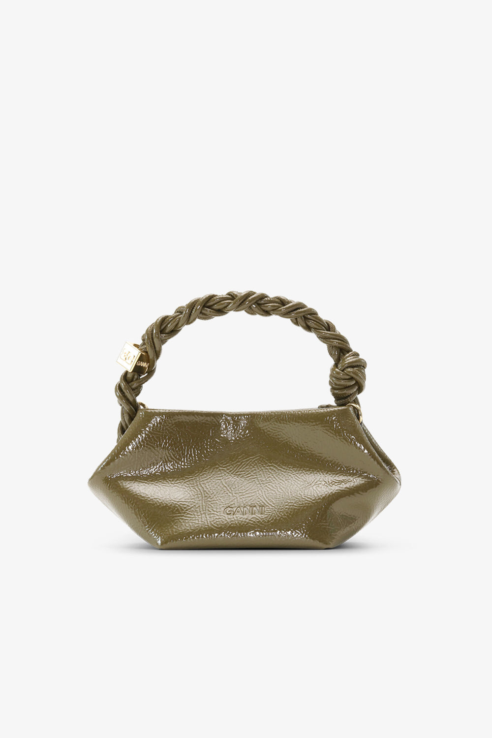 GANNI Outlet Military Olive Olive Green Mini Bou Bag
