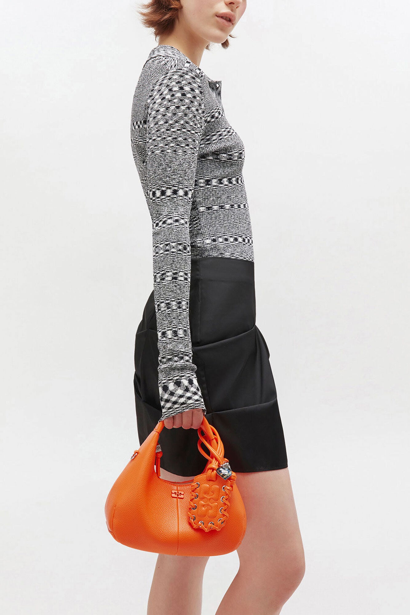 GANNI Outlet Russet Orange Orange Mini Hobo Bag